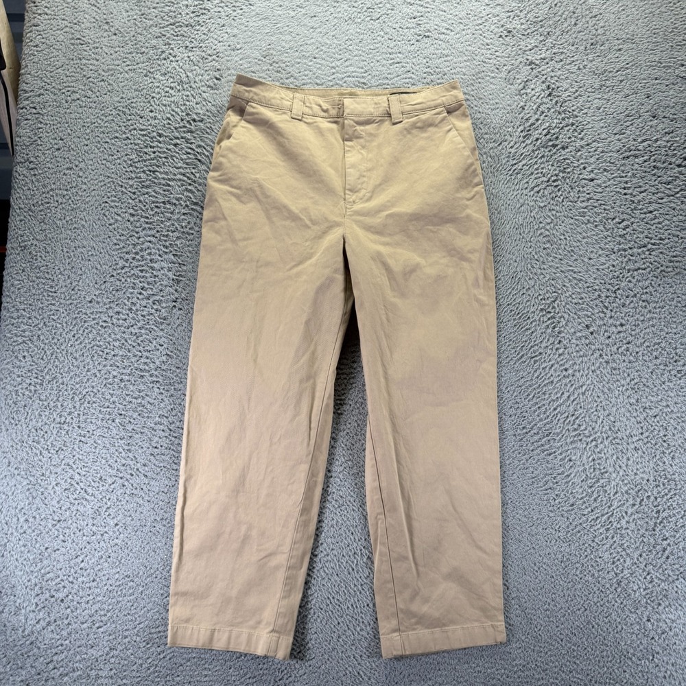 Gap Pant Womens 8 Beige Cotton Khakis Straight Travel Utility Workwear Stretch